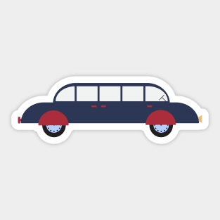 Little blue limo car Sticker